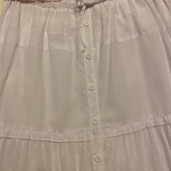 Multiples White Tiered A-line Maxi Skirt - Picture 5 of 7